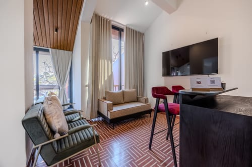 Serenica | 4-BHK Villa with Private Pool, Bar Lounge, Terrace Views, Lift & Peaceful Pilerne Location | Pet-friendly – 4 bedroom villa in North Goa, Goa