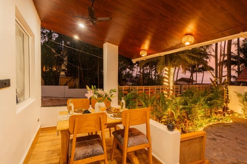 House of Neptune | 1-BHK Boutique Villa | Open Kitchen | Sit-out area | 10 Meters from Ashwem Beach