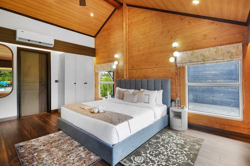 Esh Cottages Birch | Hillside 4-BHK Hideaway With Lush Garden, Common Pool, & Gaming Zone