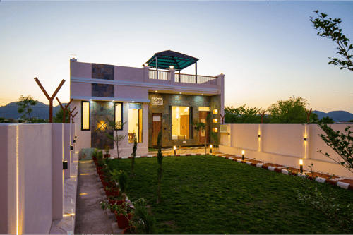 Parvam Retreat | Charming Pet-friendly 2-BHK Villa With Private Pool, Garden, Terrace & Aravali Hill Views – 2 bedroom villa in Udaipur, Rajasthan