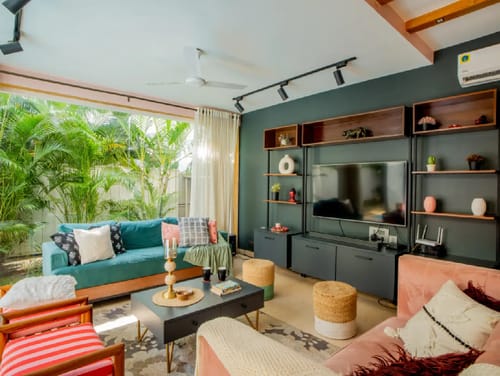 Villa Aarna | Tropical 3-BHK Villa Near Ozran Beach With Private Pool & Lounge Area