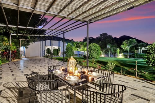 Radhyam | Charming 2–BHK Escape With Private Pool, Garden & Aravalli Hill Views