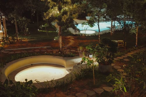 Bali Bay Saung | 1 Earthy Fibre-Clad Tent with a Shared Pool, Jacuzzi, Lounges & Firepits – 1 bedroom villa in Bengaluru, Karnataka