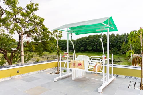 Lakemount | 2-BHK Getaway with Private Pool, Open-Air Gazebo & Terrace At Fatehsagar Lake