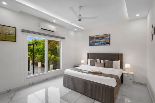 Nathaniel | Pet-friendly 3-BHK Farmhouse With Private Pool, Gazebo & Lush Garden