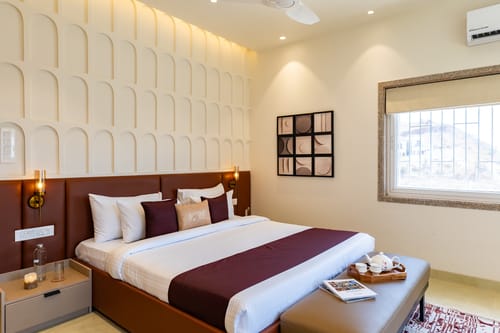 Shourya Viola | 3-BHK Villa with Private Pool, Garden & Panoramic 360° hill view – 3 bedroom villa in Udaipur, Rajasthan