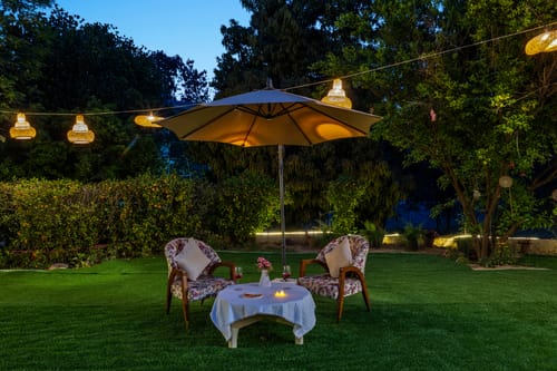 Crystal Farms | Pet-friendly 3-BHK Farmhouse with Private Pool, Bar, Garden & Elegant British Interiors | Close to Qutub Minar – 3 bedroom villa in Delhi NCR, Delhi
