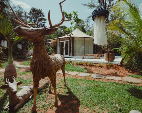 Bali Bay Langit | Glass Tent on 2-Acres with Shared Pool, Jacuzzi, Firepits, & Bar Lounge – 1 bedroom villa in Bengaluru, Karnataka