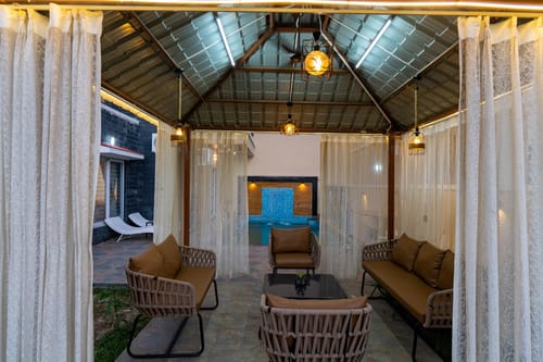 Palazao | Country-Style 3-BHK Villa with Private pool, Gazebo and Landscaped Garden – 3 bedroom villa in Udaipur, Rajasthan