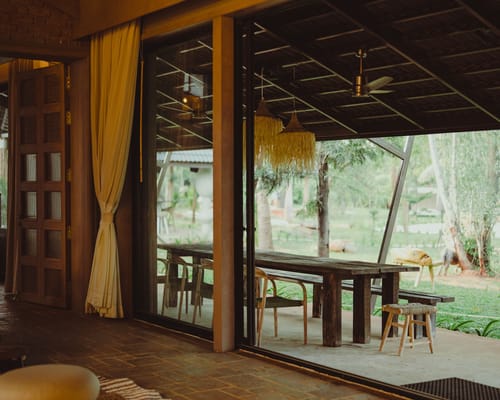Bali Bay Saung | 1 Earthy Fibre-Clad Tent with a Shared Pool, Jacuzzi, Lounges & Firepits – 1 bedroom villa in Bengaluru, Karnataka