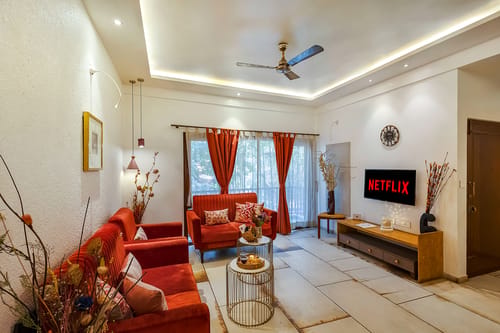 The Jazminn Earthroom | 3-BHK Pet-friendly Apartment with Shared Sit Out Area | Near Bengaluru Palace – 3 bedroom villa in Bengaluru, Karnataka