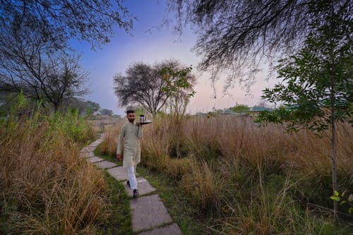 Bagh Serai | Cottage With Plunge Pool & Living Area on 5-Acre Land Near Forest With Common Pool & Restro