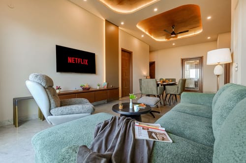 Dochi  |  4-BHK apartment with Hill Views, Living Room, & Balconies – 4 bedroom villa in Kasauli, Himachal Pradesh