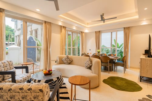 Purple Coral | Luxe 5-BHK Villa With Two Private Pools & Lift Near Chapora Fort