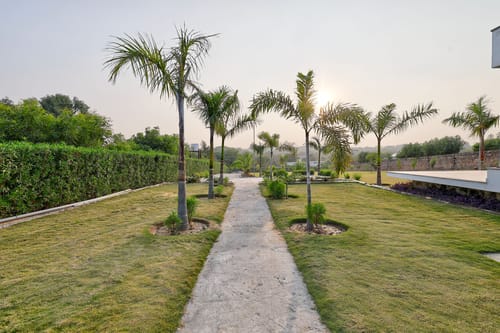 Amaltas | 4 BHK Countryside Hideaway With Pvt Pool, Lush Garden & 360 Aravalli Views