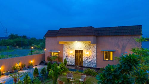 The Bliss Hushwood | 2-BHK Villa With Private Pool, Lush Garden & Poolside Gazebo; Pet-friendly