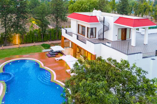 Sanisa Farm | 3-BHK Farmhouse With Private Pool, Game Zone & Lush Garden