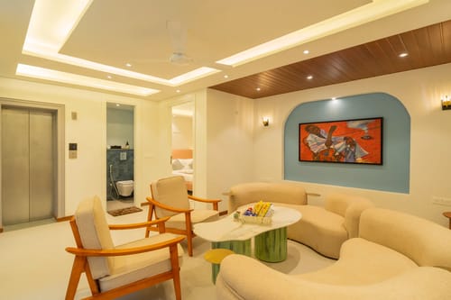 Solace Teal | Charming Pet-friendly 5-BHK Getaway With Private Pool | Grand Dining & 2 living spaces