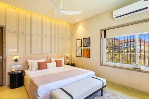 Shourya Viola | 3-BHK Villa with Private Pool, Garden & Panoramic 360° hill view – 3 bedroom villa in Udaipur, Rajasthan
