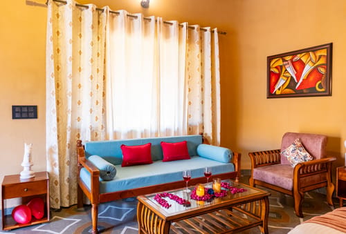 Aanandam Villas and Resort | Pet-friendly Cottage With Private Plunge Pool, Patio, Shared Pool Restro & Garden – 1 bedroom villa in Delhi Ncr, Delhi