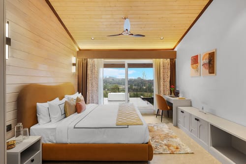 Esh Cottages Moss | Hilltop 2-BHK Retreat with Open-air Jacuzzi, Shared Garden, Pool & Cosy Lounge