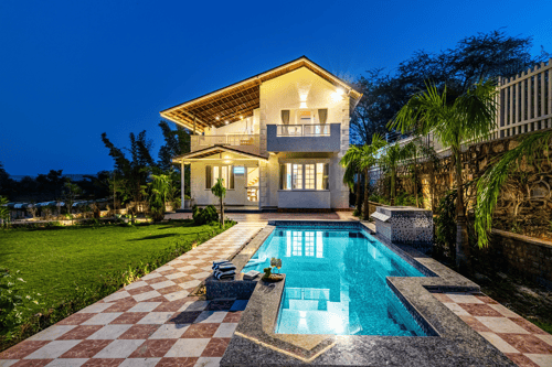 Ramgarh Wild Retreat | Elegant Colonial-Style 2-BHK Villa Amidst the Hills with Private Pool & Garden – 2 bedroom villa in Jaipur, Rajasthan