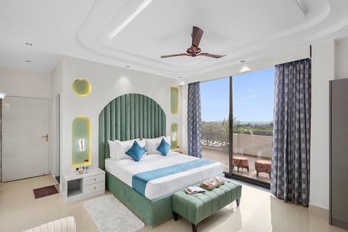 Shreya Blossom Retreat | 4-BHK Villa With Private Pool, Gazebo, Garden, Bar & Scenic Aravali Views