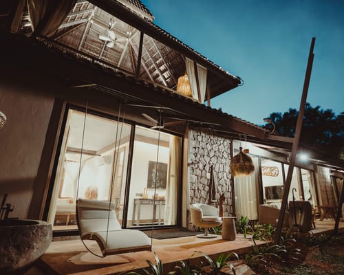 Bali Bay Gumuk | 2-BHK Villa On 2 Acres of Land with Shared Pool, Firepits, Lounges & Jacuzzi – 2 bedroom villa in Bengaluru, Karnataka