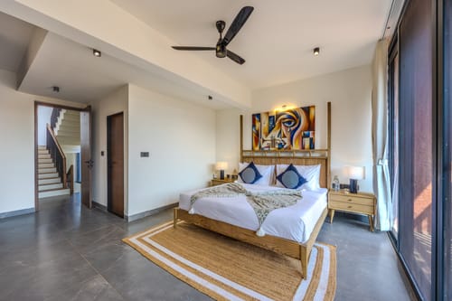 Serenica | 4-BHK Villa with Private Pool, Bar Lounge, Terrace Views, Lift & Peaceful Pilerne Location | Pet-friendly – 4 bedroom villa in North Goa, Goa
