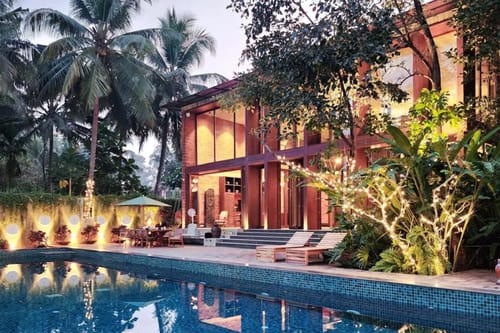 The Glass Villa | 4-BHK | Pvt Infinity Pool | Ent Lounge | Sunken Pit Area – 4 bedroom villa in North Goa, Goa