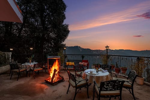 Meridian Oaks Estate | Lounge Areas | Outdoor Area With Hill Views – 1 bedroom villa in Shimla, Himachal Pradesh