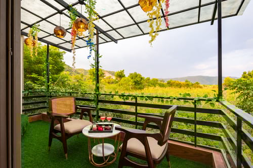 Shreya Blossom Retreat | 4-BHK Villa With Private Pool, Gazebo, Garden, Bar & Scenic Aravali Views
