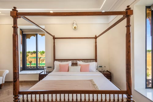 Nirvana Farms |  Heritage-Style 5-BHK Farmhouse with Private Pool, Lounge Area and Garden – 5 bedroom villa in Jaipur, Rajasthan