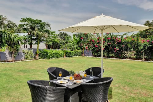 Radhyam | Charming 2–BHK Escape With Private Pool, Garden & Aravalli Hill Views