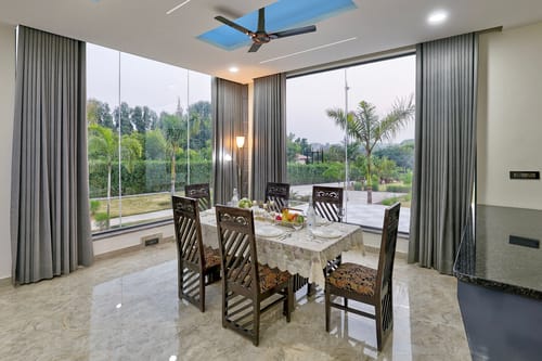 Amaltas | 4 BHK Countryside Hideaway With Pvt Pool, Lush Garden & 360 Aravalli Views