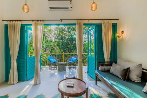 Casa Lotus | 3-BHK Villa with Private Pool, Cosy Nook, Balconies; in a Gated Complex – 3 bedroom villa in North Goa, Goa