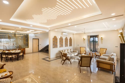 Nirvana Farms |  Heritage-Style 5-BHK Farmhouse with Private Pool, Lounge Area and Garden – 5 bedroom villa in Jaipur, Rajasthan