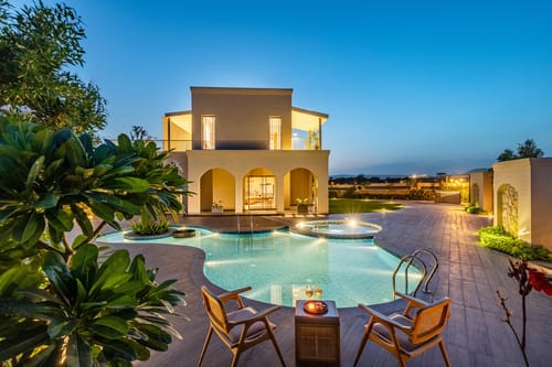 Villa Fiorita | Stunning Mediterranean-Style 3-BHK Villa With Private Pool & Outdoor Bar – 3 bedroom villa in Jaipur, Rajasthan