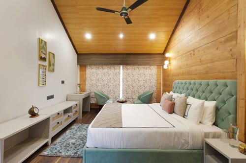 Esh Cottages Birch | Hillside 4-BHK Hideaway With Lush Garden, Common Pool, & Gaming Zone