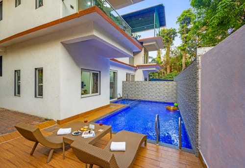 Villa Plume | 4-BHK Pet-Friendly Villa with Private Pool and Sit Out | Near Calangute Beach – 4 bedroom villa in North Goa, Goa