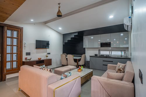 Trio’s Top | Pet-friendly 2-BHK with Attic, Shared Sit-out Area, Stepped Garden & Hill Views
