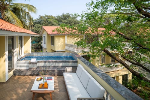 Kensho Hibiscus | Serene 3-BHK Villa With Common Pool, Plunge Pool & Lift; Near Popular Beaches – 3 bedroom villa in South Goa, Goa