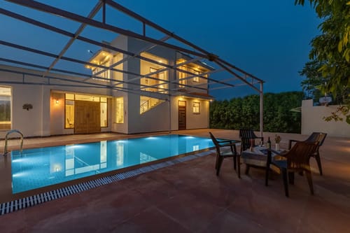 Raga | 2-BHK | Pvt Pool | Garden | Gazebo | Entertainment Lounge | Kids Play Area