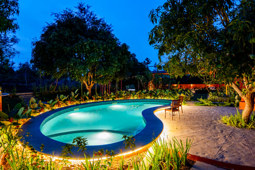 Tanira Farms Moonrise | Contemporary Pet- friendly Igloo Cottage with Pool, Bar and Garden – 1 bedroom villa in Bengaluru, Karnataka