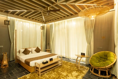 Tapovana Aroha | Pet-Friendly Boho Retreat with Luxury Tent, 2-BHK Villa , Moroccan-Style Pool, Firepit & Gardens – 3 bedroom villa in Bengaluru, Karnataka