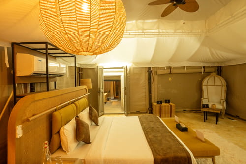 Tapovana Aroha | Pet-Friendly Boho Retreat with Luxury Tent, 2-BHK Villa , Moroccan-Style Pool, Firepit & Gardens – 3 bedroom villa in Bengaluru, Karnataka