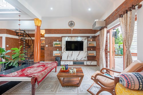 Courtyard Banyan | Rustic 2-BHK Pet-friendly Villa with Pool, Gazebo Amid Banyan Trees | Near Nandi Hills – 2 bedroom villa in Bengaluru, Karnataka