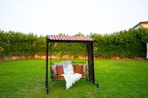 Nathaniel | Pet-friendly 3-BHK Farmhouse With Private Pool, Gazebo & Lush Garden