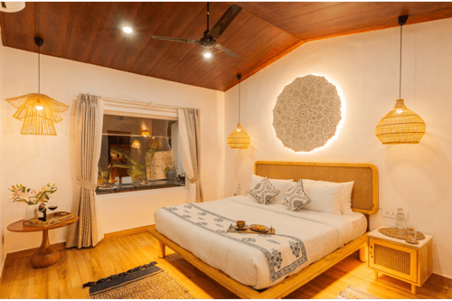 House of Neptune | 1-BHK Boutique Villa | Open Kitchen | Sit-out area | 10 Meters from Ashwem Beach