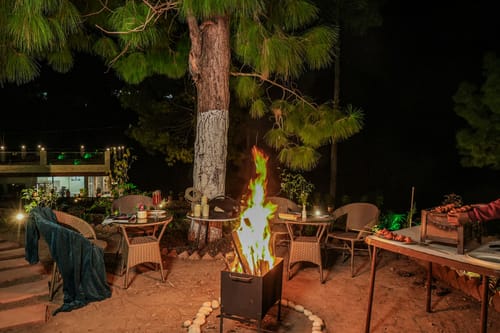 Pine View Resort | Pet-friendly Hilltop 1-Suite With Garden-Facing Balcony, Rooftop lounge, Restro & Game Zone – 1 bedroom villa in Kasauli, Himachal Pradesh